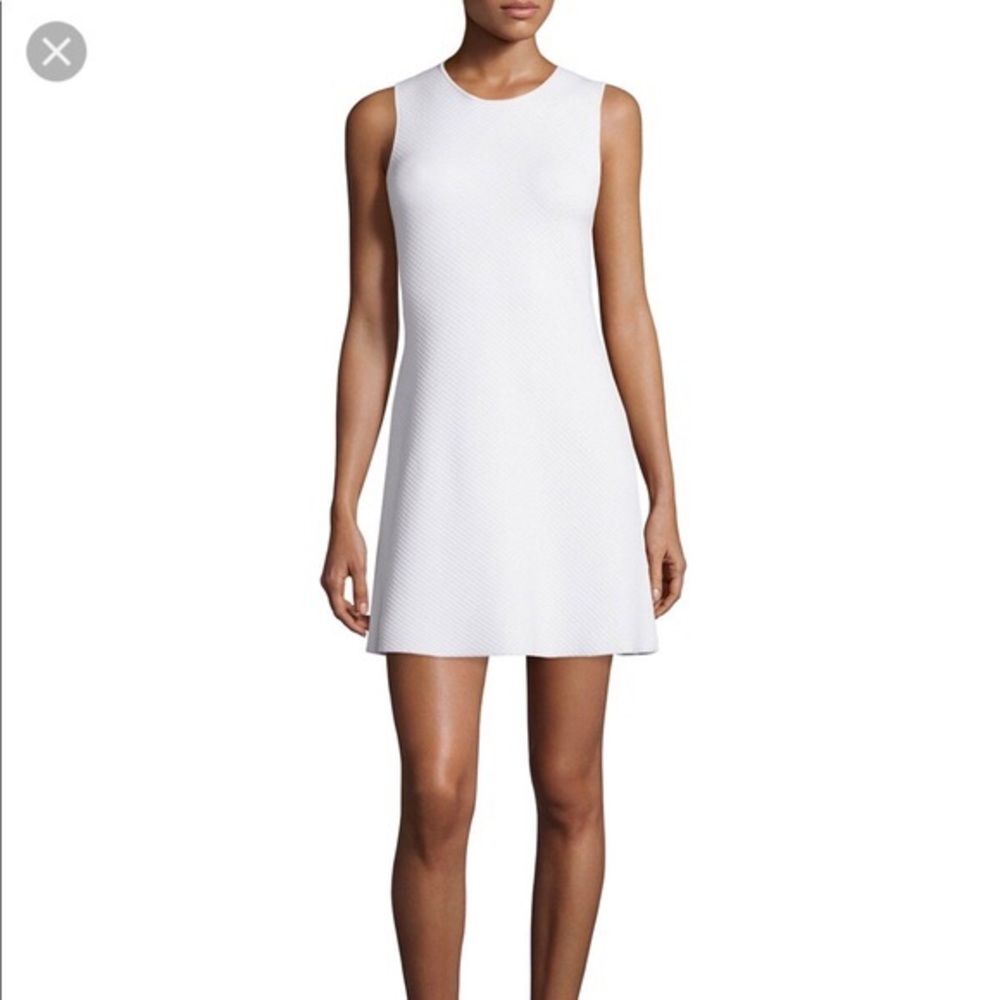 - Theory Branteen Sleeveless Knit Dress • Petite • Glossed Waffle Knit